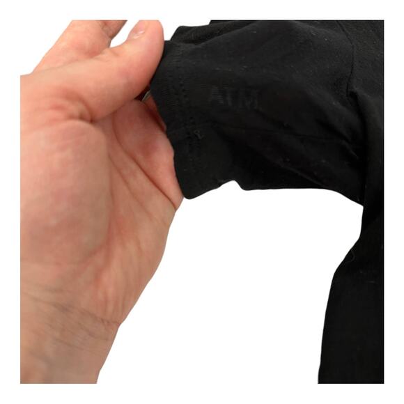 ATM Womens Soft Modal T-Shirt Black Tee Shirt Top Size Small FLAW - Picture 5 of 11